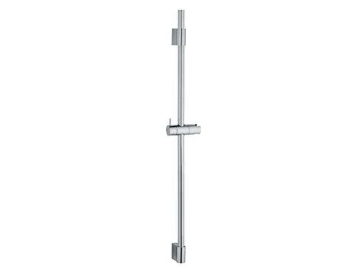 WENKO Duschstange Mod. Classic 90 cm, Brausestange mit verstellbarer Halterung für Handbrausen für Dusche oder Badewanne aus hochwertigem, rostfreiem Edelstahl, mit verschiebbarer Wandhalterung, Chrom