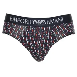 Armani Cotton Stretch Print Briefs 2P Mixed Baumwolle Small Herren