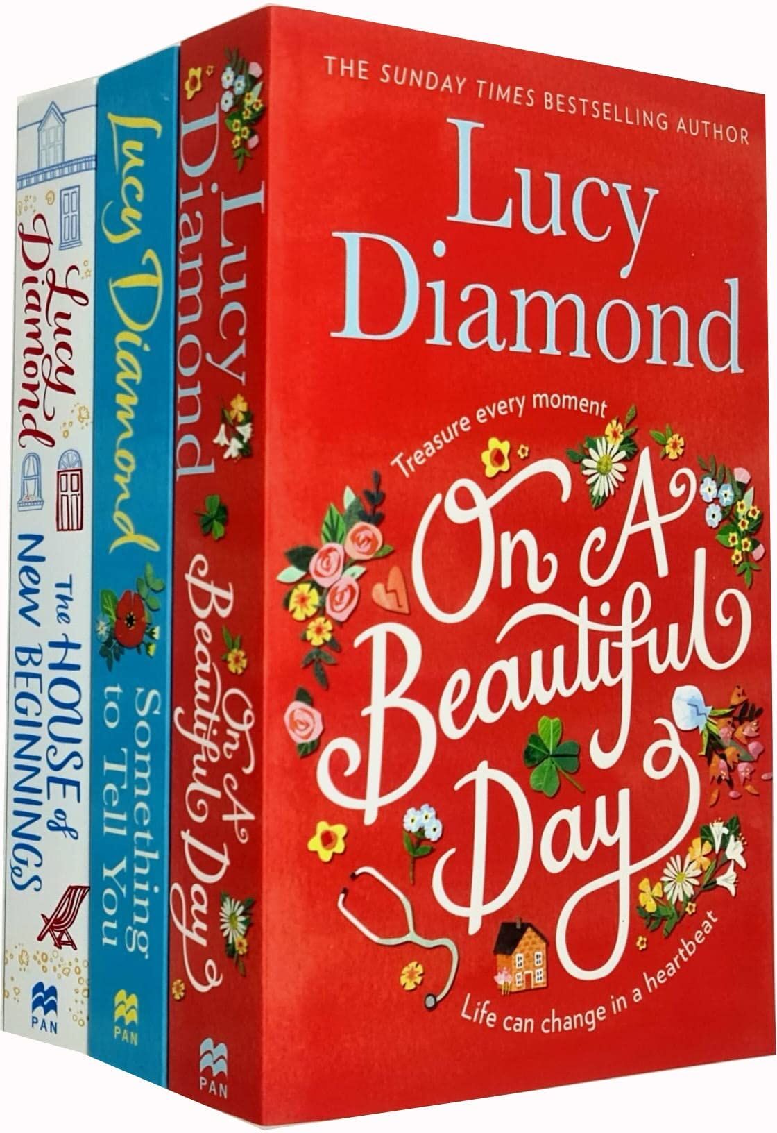 Pan Macmillan Lucy Diamond 3 Books Collection Set - On a Beautiful Day, Something to Tell You, The House of New Beginnings - Paperback Fiction - Sunday Times