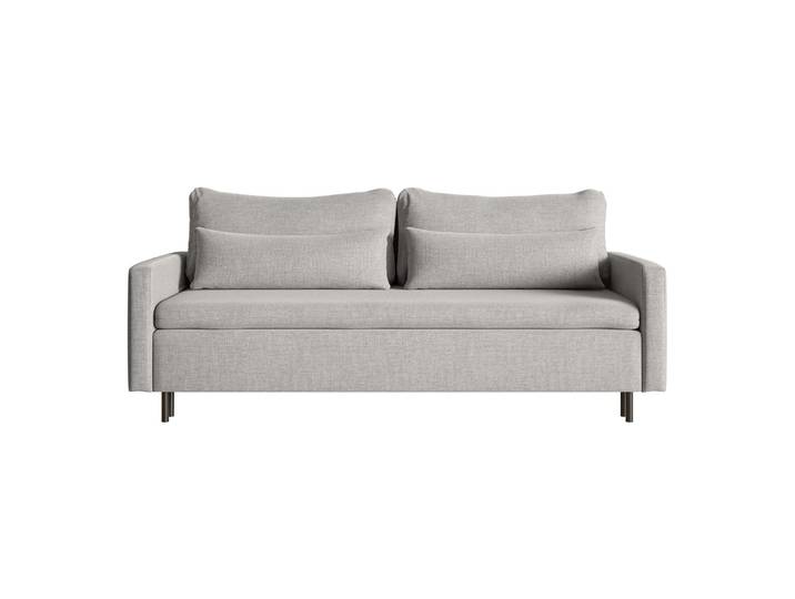 Dreisitziges ausklappbares Sofa Umpro mit Stauraum, grauer