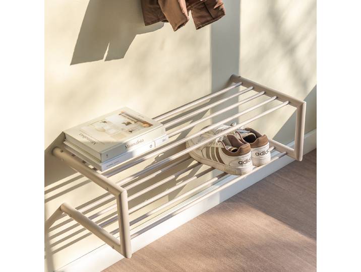 Étagère à chaussures suspendue Soenz 80 x 23 x 34cm Gris/Cachemire