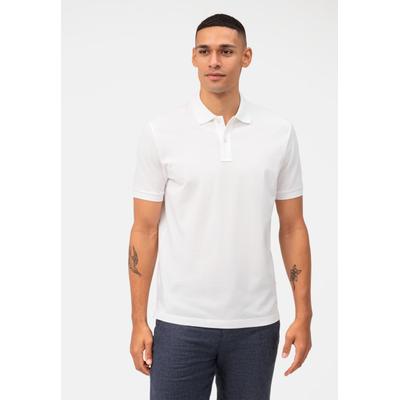 Poloshirt OLYMP "OLYMP Casual Wirk, Polo", Herren, Gr. XS, weiß, 100% Baumwolle, Shirts