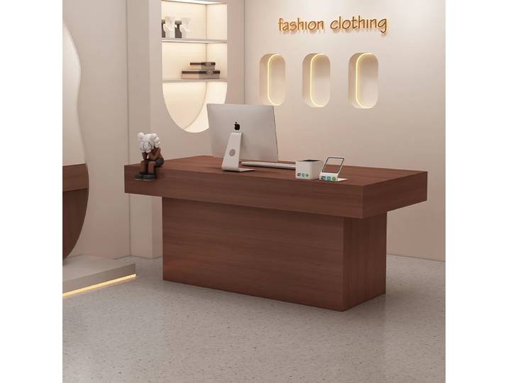 Comptoir de réception moderne et esthétique, décorations, comptoir de réception de salon de coiffure, comptoir de caisse, mobilier commercial tendance