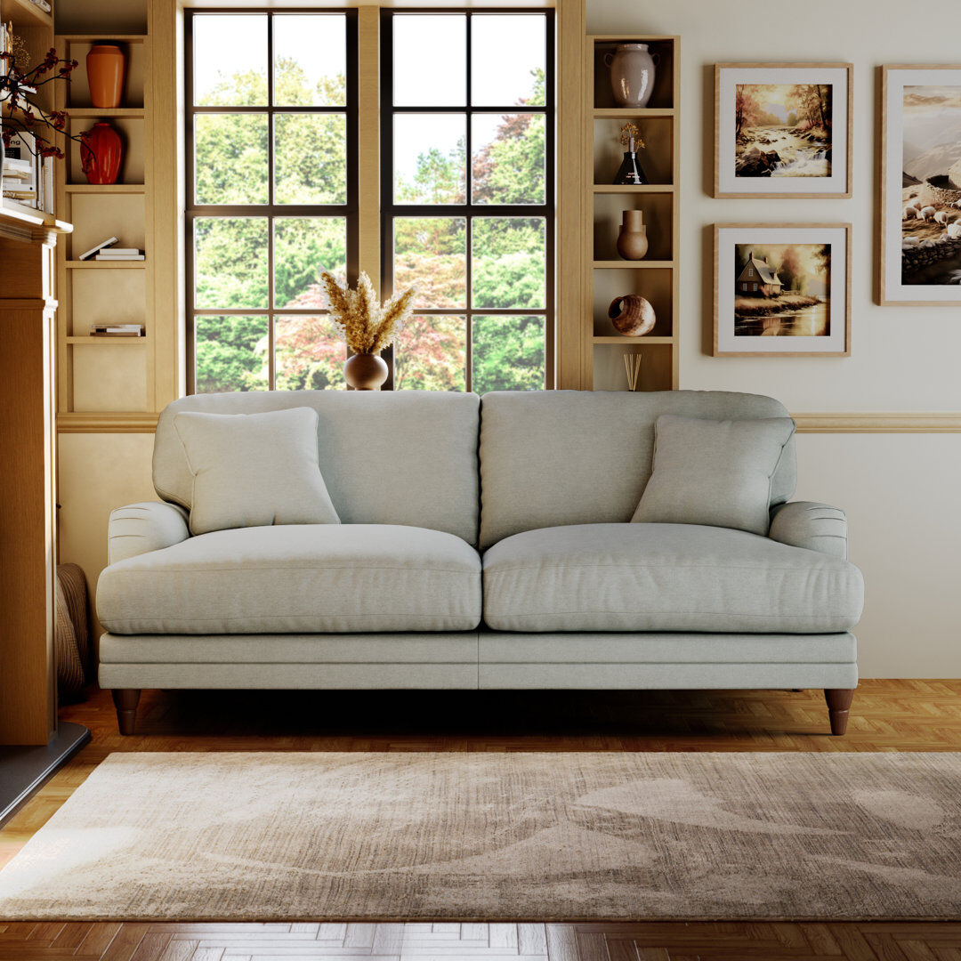 ClassicLiving Adaku 3 Seater Sofa Burnished Beech/Sky 95cm H X 204cm W X 112cm D