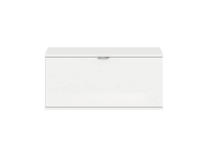 Livetastic Garderobenbank, Weiss, Weiss Hochglanz, Kunststoff, 92x42x32 cm, FSC Mix, abwischbar, zum Hängen, Garderobe, Garderobenbank