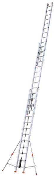 Facal Roller R41-3S - 3x13 gradini, 10.34 m - Scala tripla telescopica in alluminio - Con stabilizzatori - Altezza stimata operativa 11.24 m