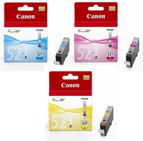 Canon CLI-521 Pack 3 cartuchos (C/M/Y)