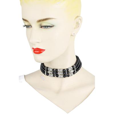 Kette mit Anhänger "Alexandra", Damen, Gr. onesize, Glas, schwarz, COLLEZIONE ALESSANDRO, Basic, Halsketten, eng anliegend
