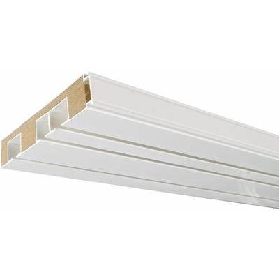 Vorhangschiene LIEDECO Gr. 3, weiß, L:180cm, Holzwerkstoff, Kunststoff, Gardinenstangen
