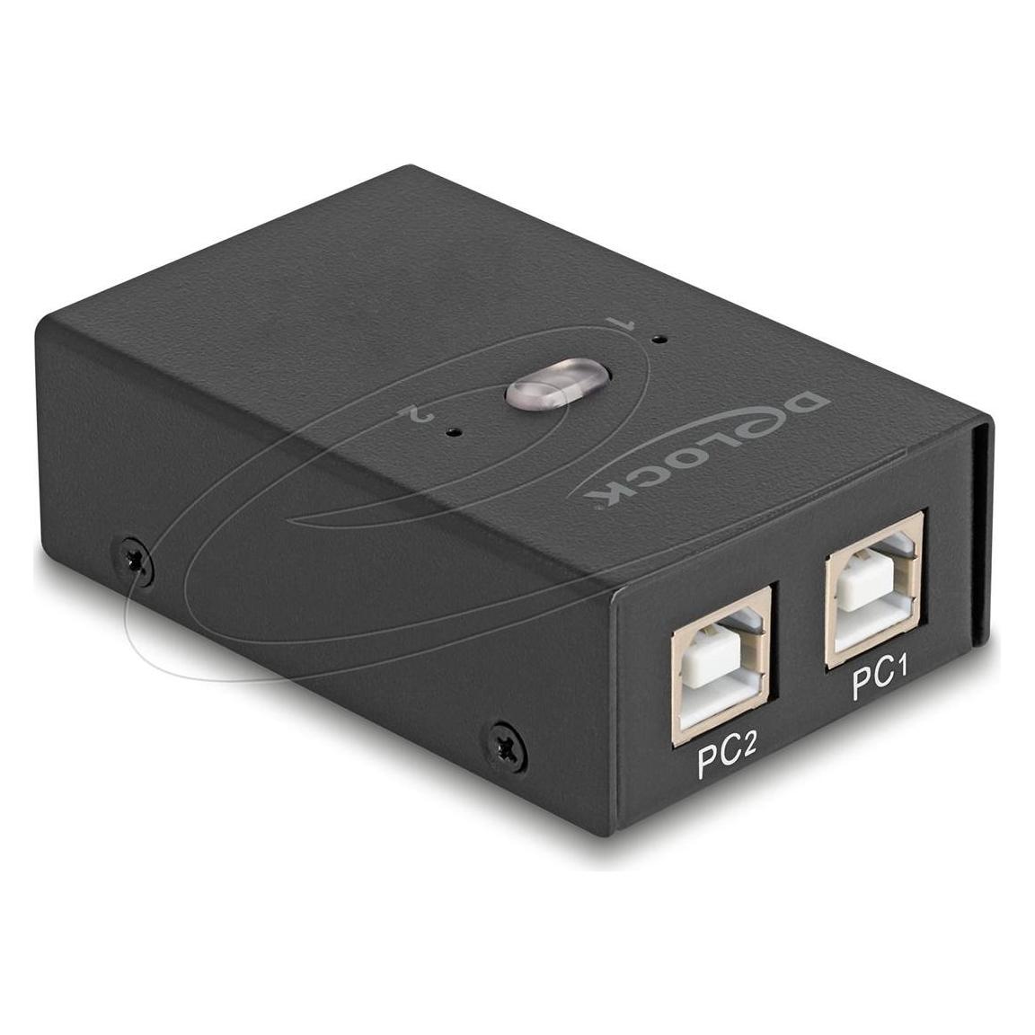 Delock USB 2.0 Switch für 2 PC an 4 Geräte (11505)