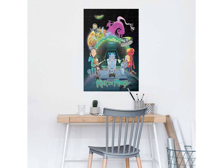 Poster Rick and Morty Papier Multicolore 61 x 92 x 0cm