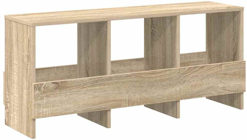 17 Stories Wood Free Standing Magazine Rack Beige 45cm H X 102cm W X 30cm D