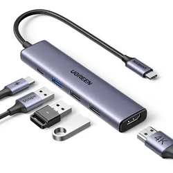 UGREEN CM478 5-in-1 100W PD USB-C Hub 1x HDMI 1x USB-C PD IN 2x