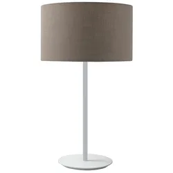 ROSSINI ILLUMINAZIONE Vivien White Tischlampe mit taubengrauem zylindrischen Lampenschirm – E27 IP20 75W Anschluss – Innenbeleuchtung Rossini Group