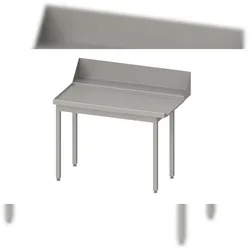 Stalgast Edelstahl Ablauftisch "PRO", Korbführung mit Gefälle, ohne Grundboden 1600x750x880 mm, Anbauseite links, verschweißt