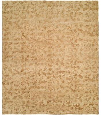 KALATY Royal Manner Derbyshire Beige Hand-knotted Area Rug