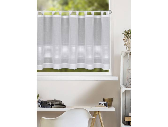 Panneaux HOMING Saraya Gr. 1, weiss (weiß), B:145cm H:60cm, Polyester, Gardinen, Panneaux, Fertigschal