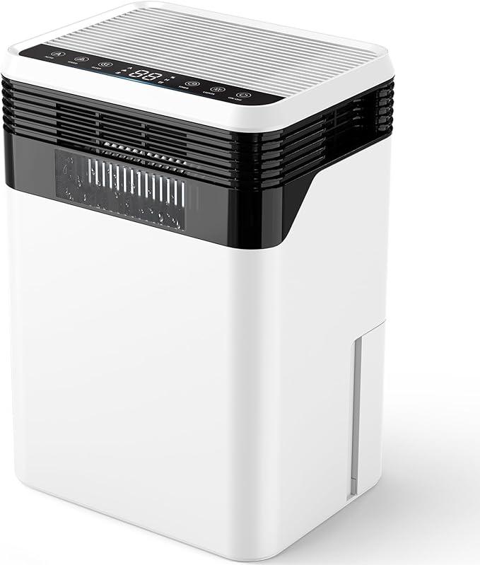 Luftentfeuchter, 3000ML Luftentfeuchter Elektrisch, 4 Halbleitertechnologie Auto-Feuchtigkeitssensor, Auto-Modus, Schlafmodus, Automatische Abtauung, Leise, 48H Timer