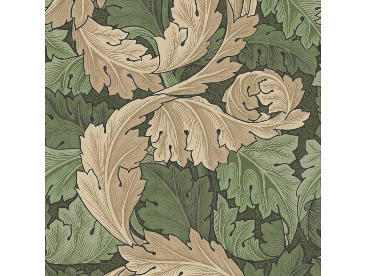 William Morris at Home Vliestapete Akanthus 1000x52cm, Grün, Papier, Kunststoff, Baum/Pflanze/Natur, Gestreift, Rechteckig, 52x1000 cm, Tapeten & Wandverkleidungen, Vliestapeten