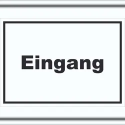 HB-Druck Eingang Schild mit Text Zugang Eintritt waagerecht A0 (841x1189mm)
