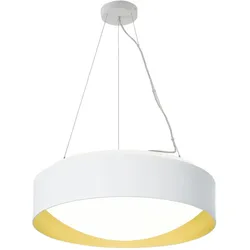 Frisch-Licht LED Pendelleuchte PREMIUM ARCHITEKTUR, Ø 30,8cm, 18W, 4000K, 2100lm, IP20, IK02, TRIAC, weiß/gold FL-PLA7510WM.2184PH