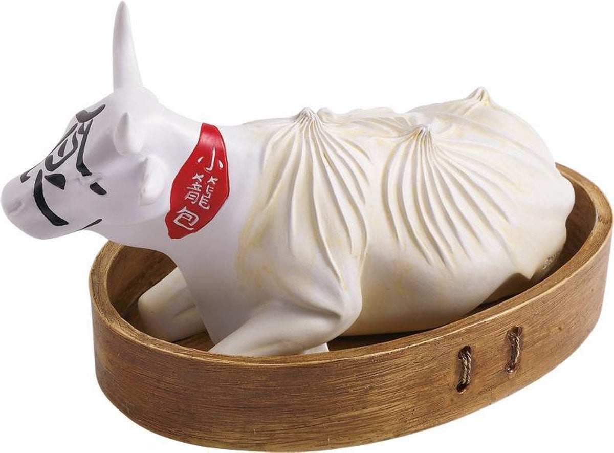 Cow Parade Steamed Dumpling Cow decoratief beeldje voor op tafel