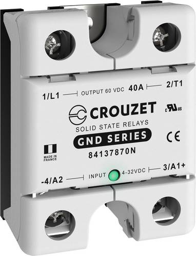 Crouzet Halbleiterrelais 84137870N 40A Schaltspannung (max.): 60 V/AC Gleichstromschaltung 1St.