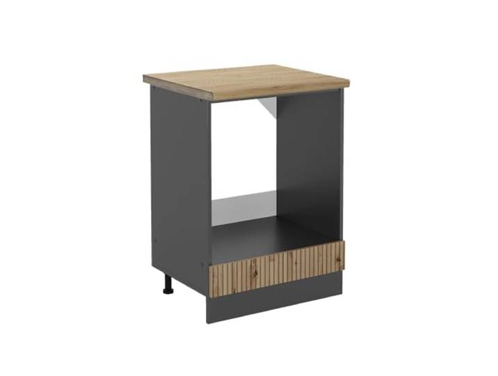 Vicco Herdumbauschrank R-Line, Artisan-Eiche, 60 cm Backofennische · Arbeitsplatte Eiche · Höhenverst. Füße · Frei kombinierbar · Einfache Integration