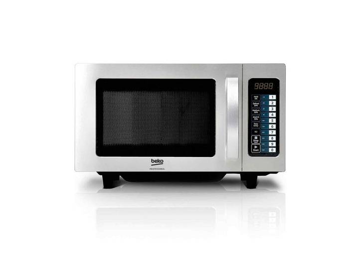 BEKO Mikrowelle PRO 25IXBP, Heißluft, 25 l, Gehäuse & Garraum aus Edelstahl, LED-Display, 10 Zifferntasten