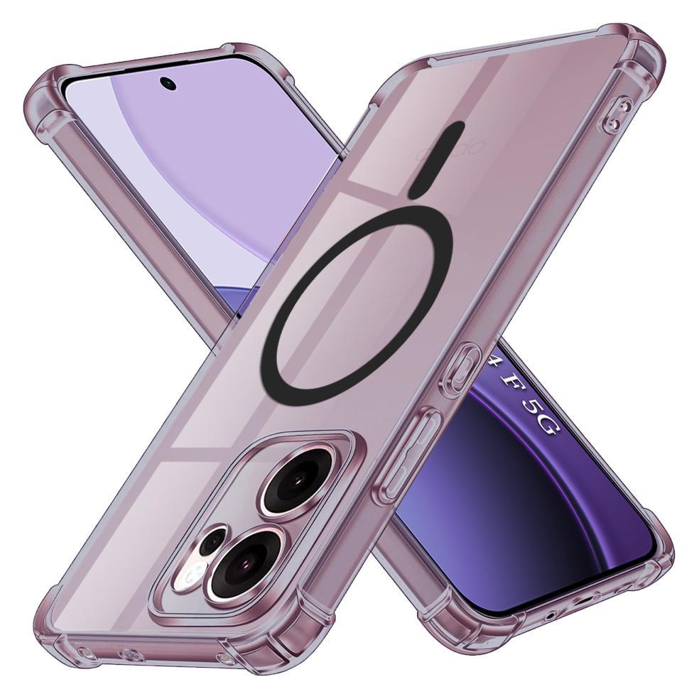 Techsuit - Shockproof Clear Silicone MagSafe - Oppo Reno14 F - Smoke Black (Oppo Reno14 F, Oppo Reno14 FS 5G) (61577523)