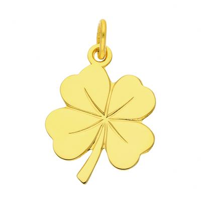 Kettenanhänger ADELIA´S "Damen 585 Gold Anhänger Kleeblatt", gold, Schmuckanhänger, Damen, Gelbgold 585 Gold, Gelbgold 585, Gold, Kettenanhänger, Goldschmuck für Damen
