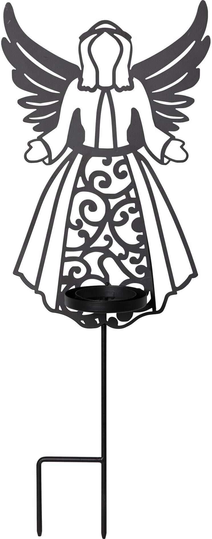 LED-Kerze "Memorial Flamme Indoor/Outdoor, 48 cm", schwarz, B:21,5cm H:48cm T:9cm, PARFORCE TRADITIONAL HUNTING, Kerzen, LED-Kerze schwarz Ø/H: 48cm