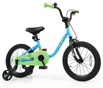 Costway Kids Bike for 3-7 Years Old Boys and Girls 12/14/16-Inch Children Bicycle Blue-16 Inches