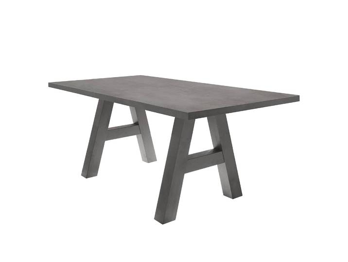 home24 Eettafel Leeton I 180 x 90cm grijs/grafietkleurig