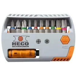Heco, Bits, Bit-Selector HECO- und Pozi-Drive mit Farbkodierung 11-tlg.