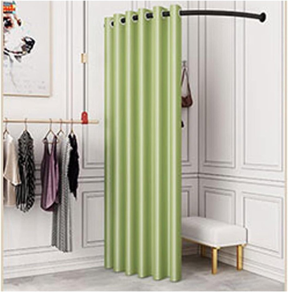 Mobiele Privacy Locker met Verduisterend Doek voor Kledingpassages - 80 cm - Veelkleurig