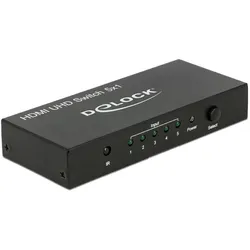 Delock 5 Port HDMI Switch, aktiv verstärkt, Switch Box