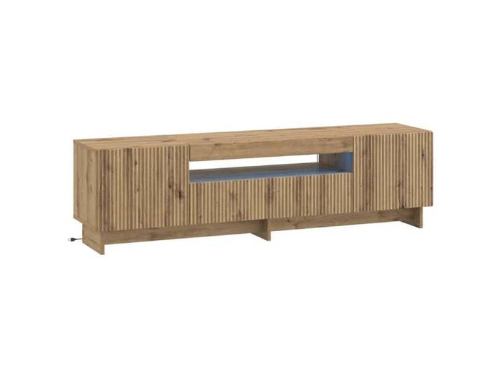 Elégance - Chic Support TV - Meuble HIFI - Meuble TV LED - EDE - 153x35x43cm - Chêne artisanal_0450876