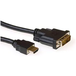ACT Conversion cable HDMI A male to DVI-D male 2,00 m. Length: 2 m Hdmi a (2 m), Videokabel, Schwarz, Beige