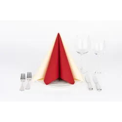 MANK XL Airlaid Serviette in Bordeaux, 48 x 48 cm, 1/4 Falz, 50 Stück - Uni Neutral Basic