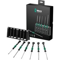 2035/6 B Elektronik-Schraubendrehersatz + Rack schwarz/grün, 6-teilig, mit Black Point Spitze