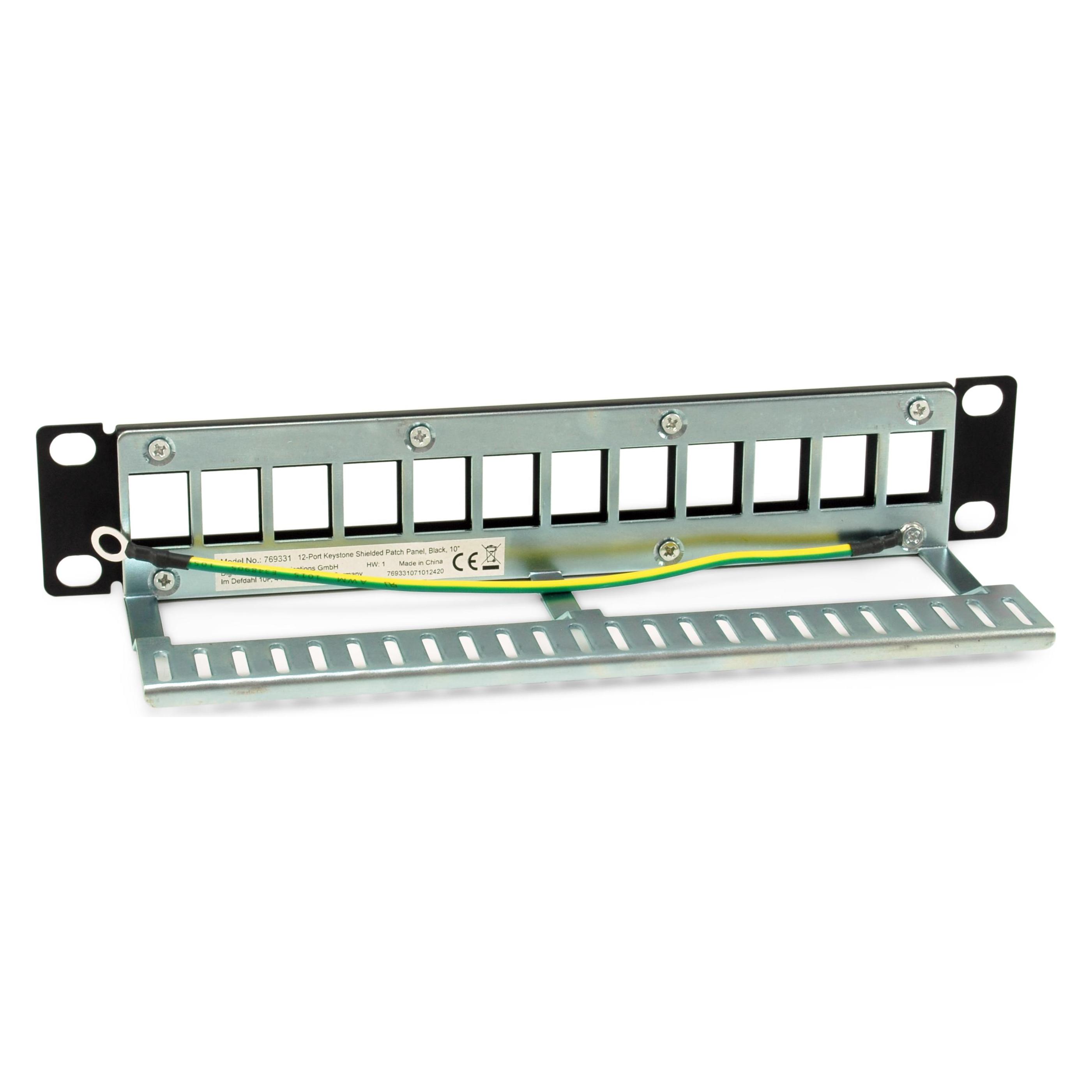 equip Patchpanel 12x RJ45 Cat6A 10" FTP 1HE Premium schwarz (769331)