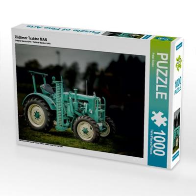 CALVENDO Puzzle Oldtimer Traktor MAN | 1000 Teile Lege-Größe 64x48cm Foto-Puzzle für glückliche Stunden