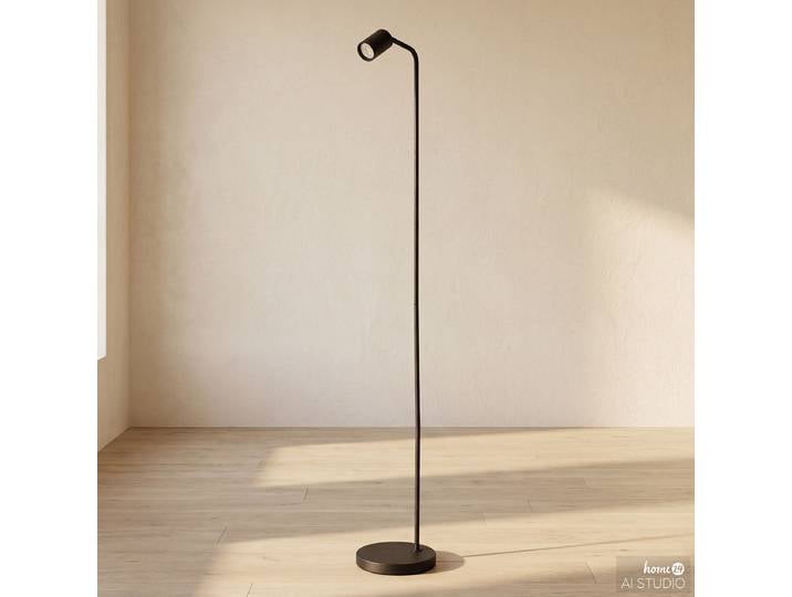 Lampadaire 27 x 151 x 23cm Noir/Noir acier thermolaqué GU10