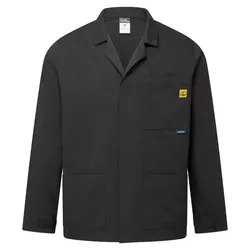 ESD Antistatik Laborjacke "AS18" - XL - schwarz