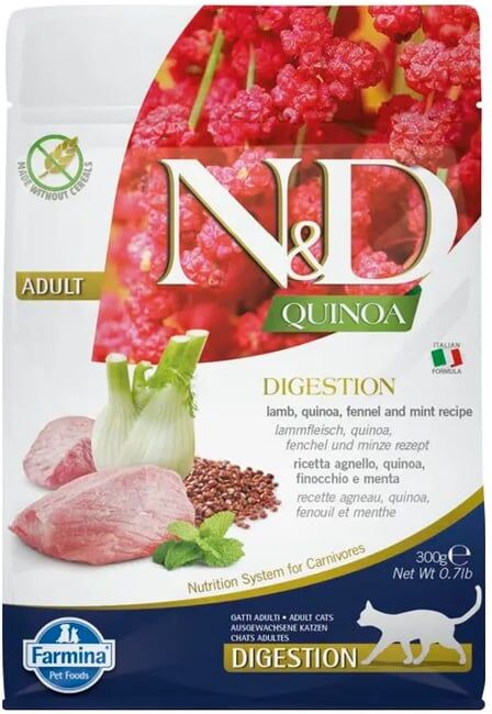 Farmina Ração Gato Adulto ND Quinoa Digestão Borrego 300g