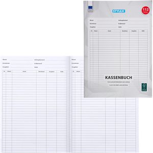 Stylex Kassenbuch 40090, A4, für Kleinunternehmer, ohne MwSt., 56 Blatt