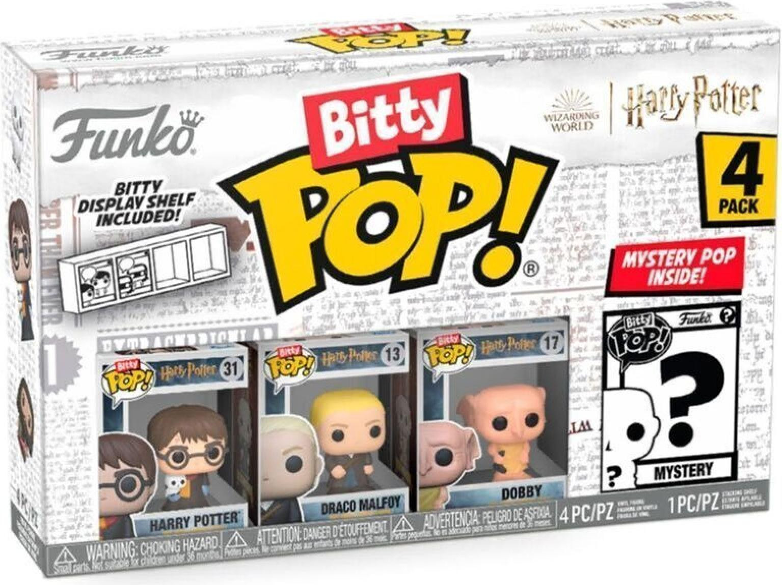 Funko Bitty Pop! Harry Potter 4-delige set met Harry Potter, Draco Malfoy en Dobby