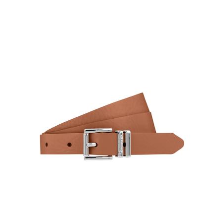 Ledergürtel TAMARIS "Franca", Damen, Gr. 95, braun (cognac), Rindsleder, Gürtel Ledergürtel, mit dezent genarbter, leicht genarbter Oberfläche
