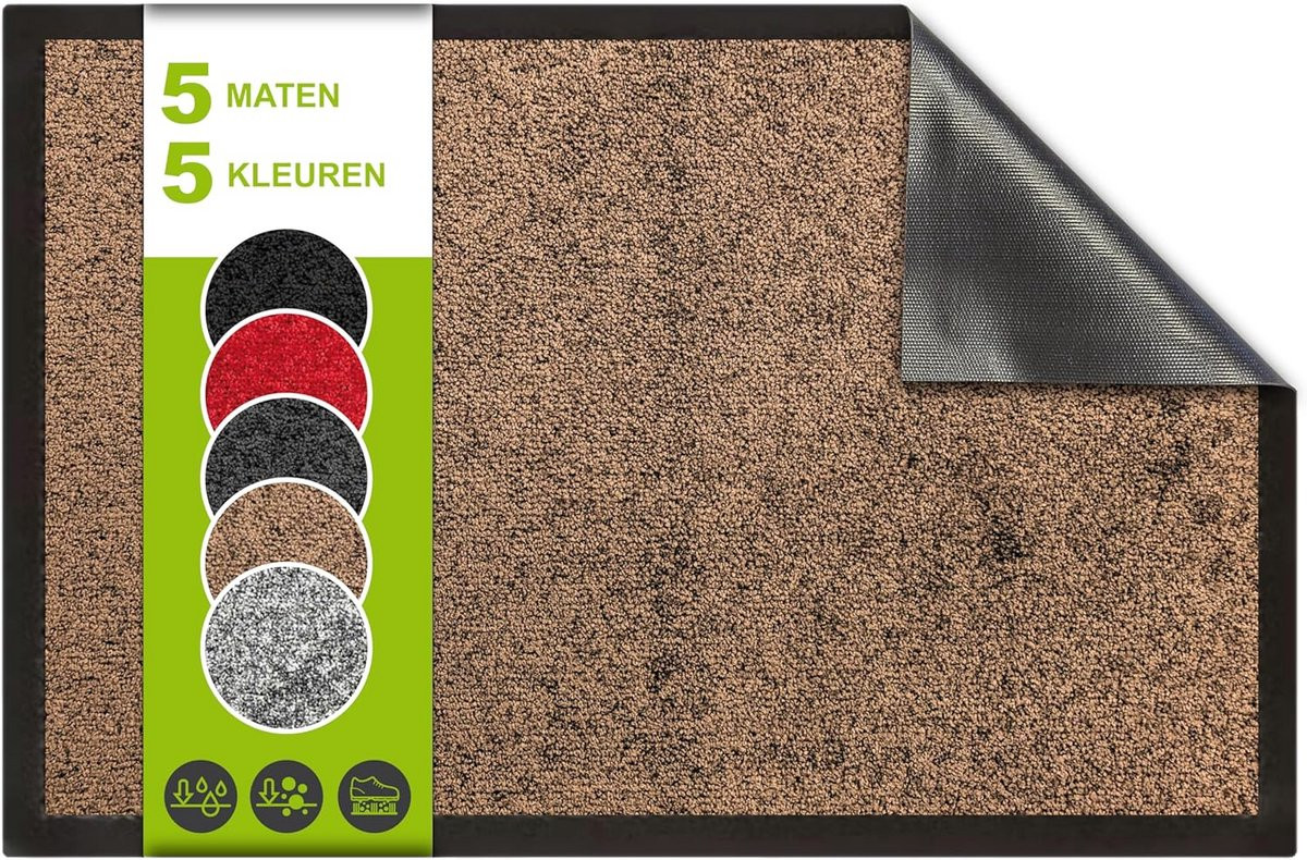 Hoogwaardige antislip deurmat voor binnen - Duurzame en waterabsorberende vuilvanger